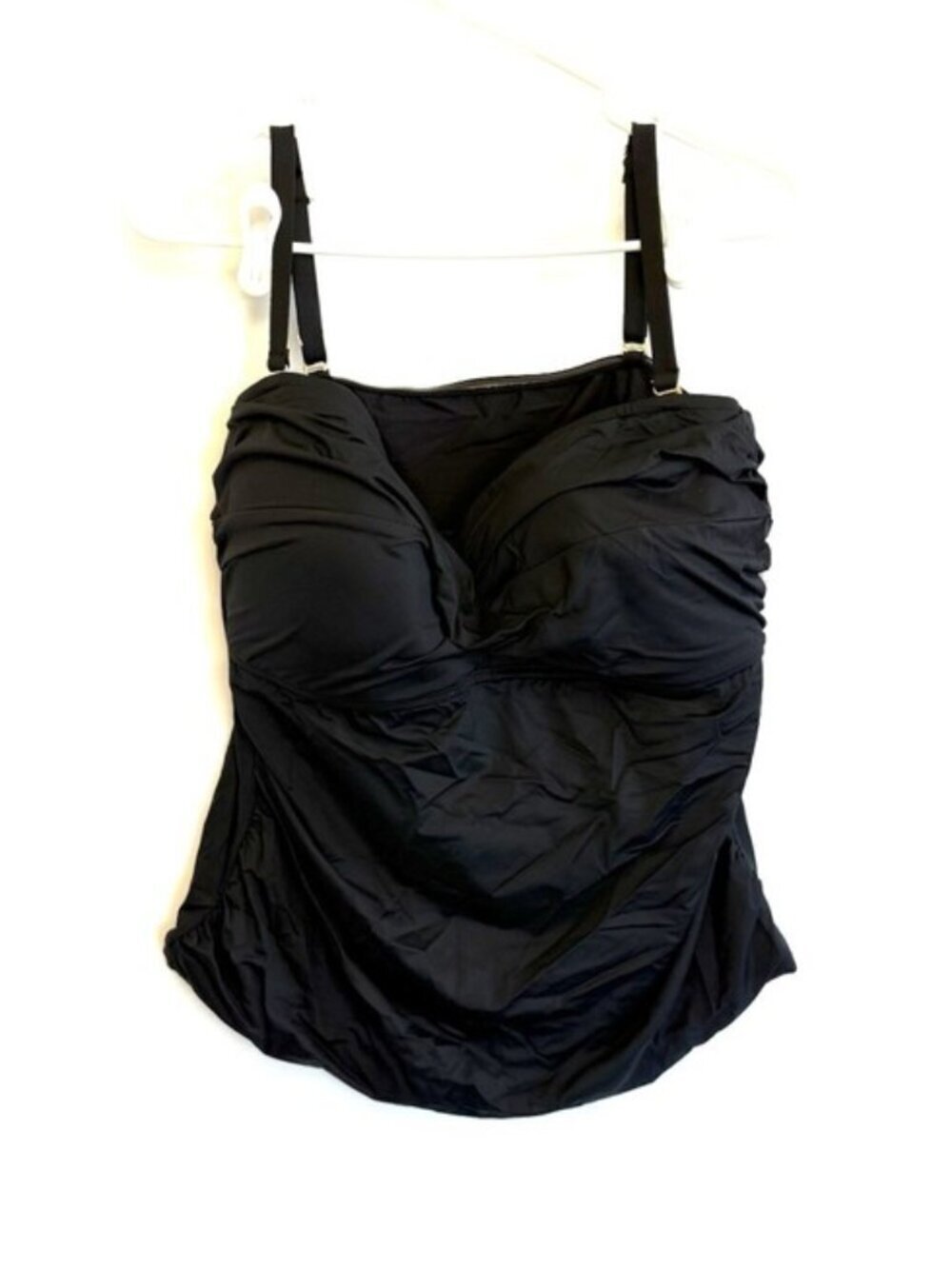 La Blanca Women’s Black Tankini Top Size 20W